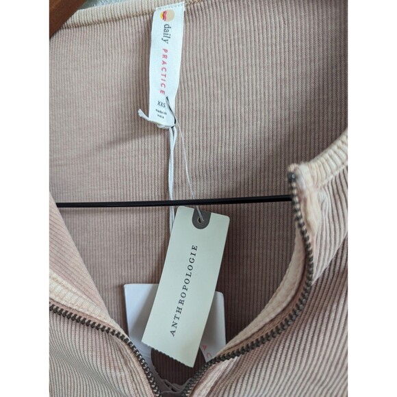 Daily Practice Anthropologie Sz XXS Play it Cool Sporty Tan Sporty Ribbed Dress - Picture 5 of 6